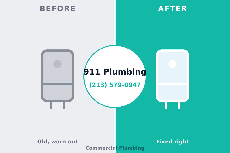 Before and after: plumbing company Kingston Estates, NJ